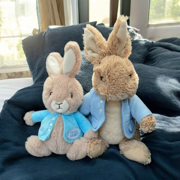 Gund Plush Beatrix Potter & Peter Rabbit Bunny Jacket Nursery Easter 12" Lot x2 - Picture 5 of 12